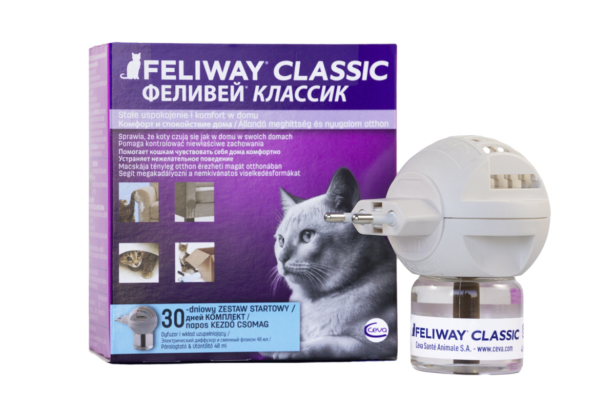 Успокаивающий препарат с диффузором для коррекции поведения котов Ceva Feliway Classic Diffuser Cats