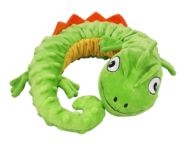 Мягкая игрушка для собак Плюшевый Хамелеон с пищалкой и канатом внутри Plush Nobby