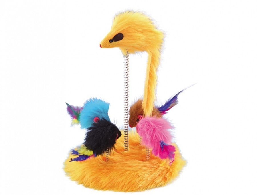 Игрушка для кошек Пять Мышат на пружинке Soft Nobby Игрушка для кошек Пять Мышат на пружинке Soft Nobby