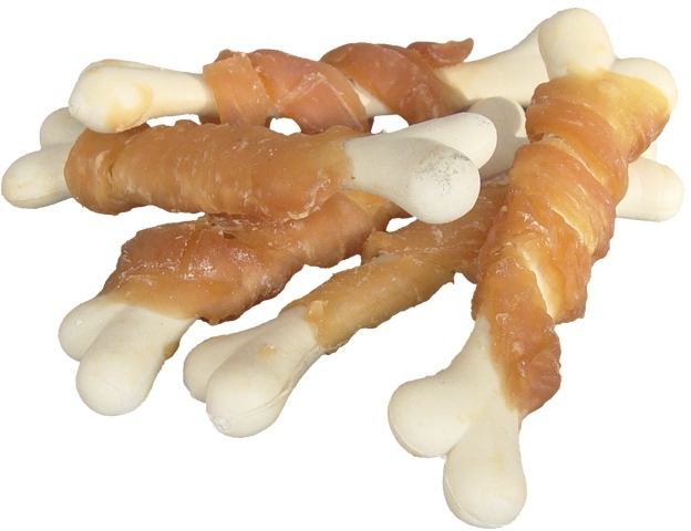 Лакомства для зубов щенков и маленьких собак Кальцинированная Куриная Косточка Nobby StarSnack Mini Dental BBQ Chicken Calcium Bone