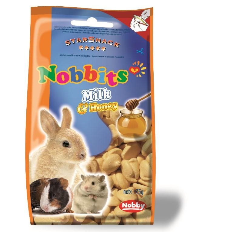 Лакомства для грызунов Дропсы с Молоком и Мёдом Nobby StarSnack Nobbits Milk & Honey