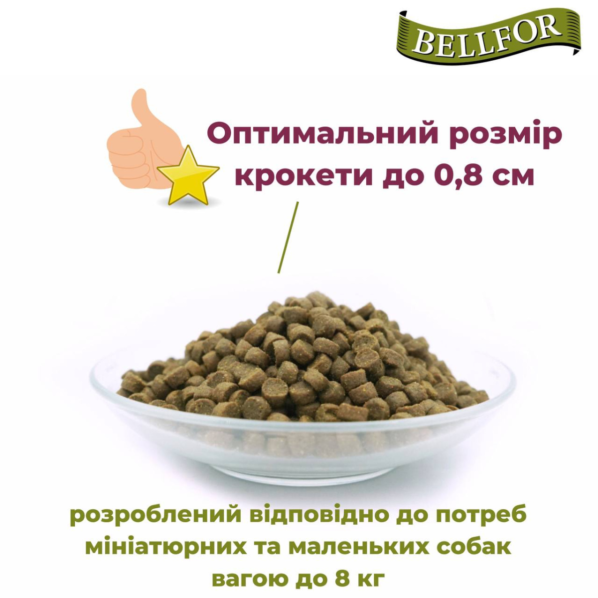 Беззерновой монопротеиновый сухой корм холистик с курицей для собак маленьких пород Bellfor Freiland Schmaus Mini