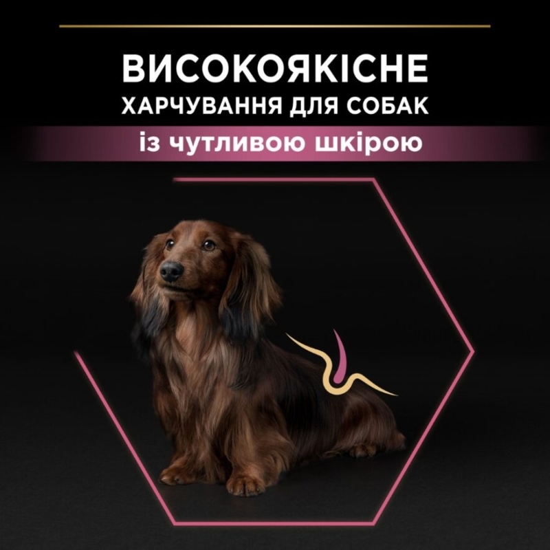 Сухий корм з лососем для собак маленьких порід з чутливою шкірою Purina Pro Plan Small & Mini Sensitive Skin Adult 1+ Salmon