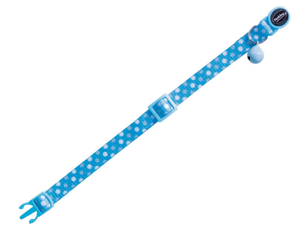 Нейлоновый ошейник для кошек с колокольчиком Голуюые Круги Circle Blue Cat Collar Nobby Нейлоновый ошейник для кошек с колокольчиком Голуюые Круги Circle Blue Cat Collar Nobby