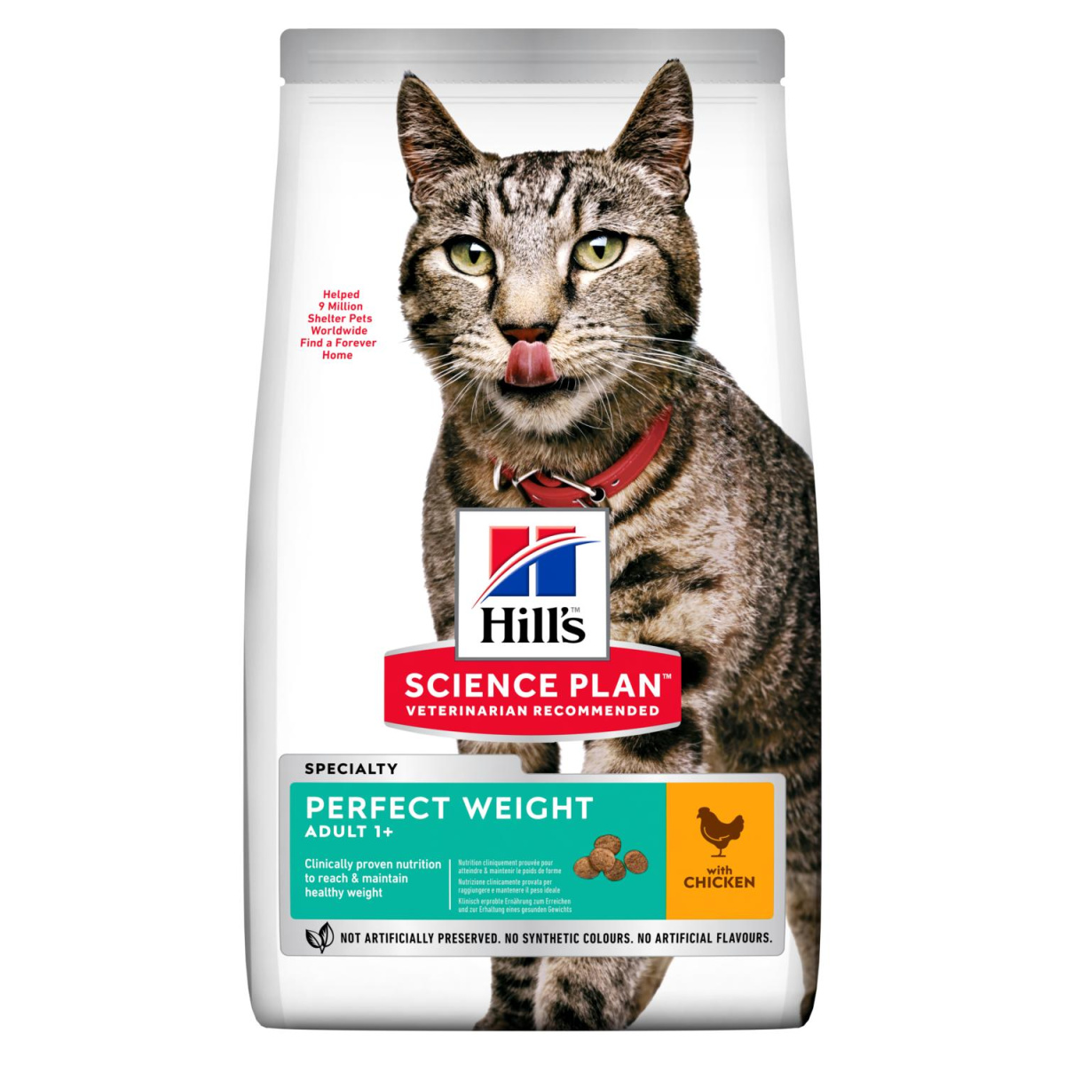 Сухой корм с курицей для котов склонных к лишнему весу Hill's Science Plan Cat Perfect Weight Adult Chicken