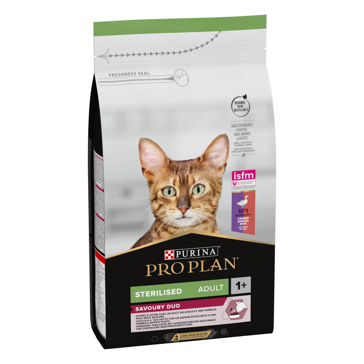 Сухой корм с уткой и печенью для стерилизованных кошек Purina Pro Plan Sterilised Adult 1+ Savoury Duo Duck & Liver