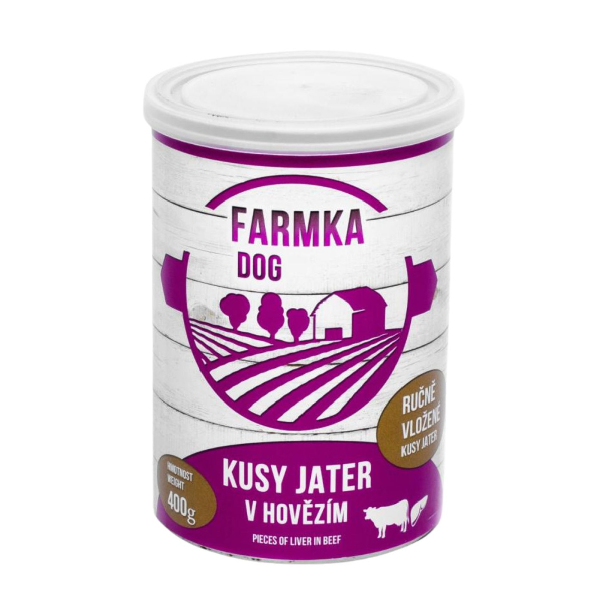 Консервоване м'ясо для собак Шматки Печінки в Яловичому Фарші FALCO FARMKA Dog 100% Meat Liver