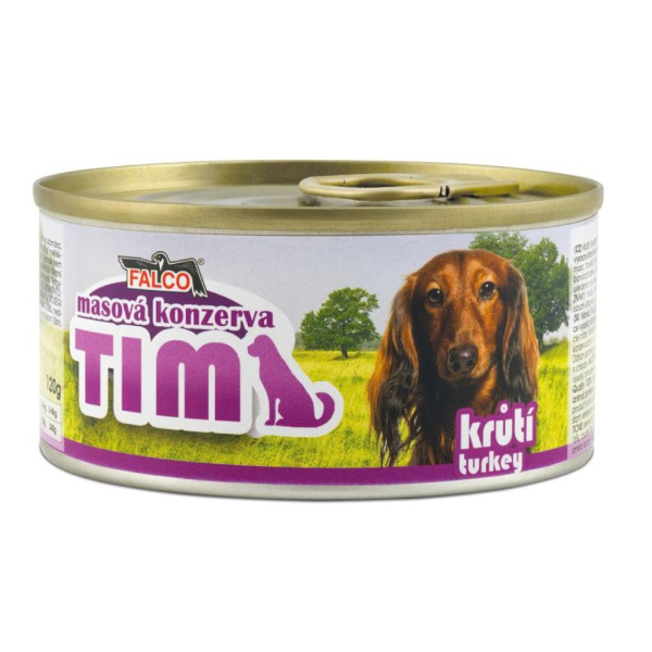 Консервоване м'ясо для маленьких собак Асорті з Індички FALCO TIM Mini Dog 100% Meat Turkey
