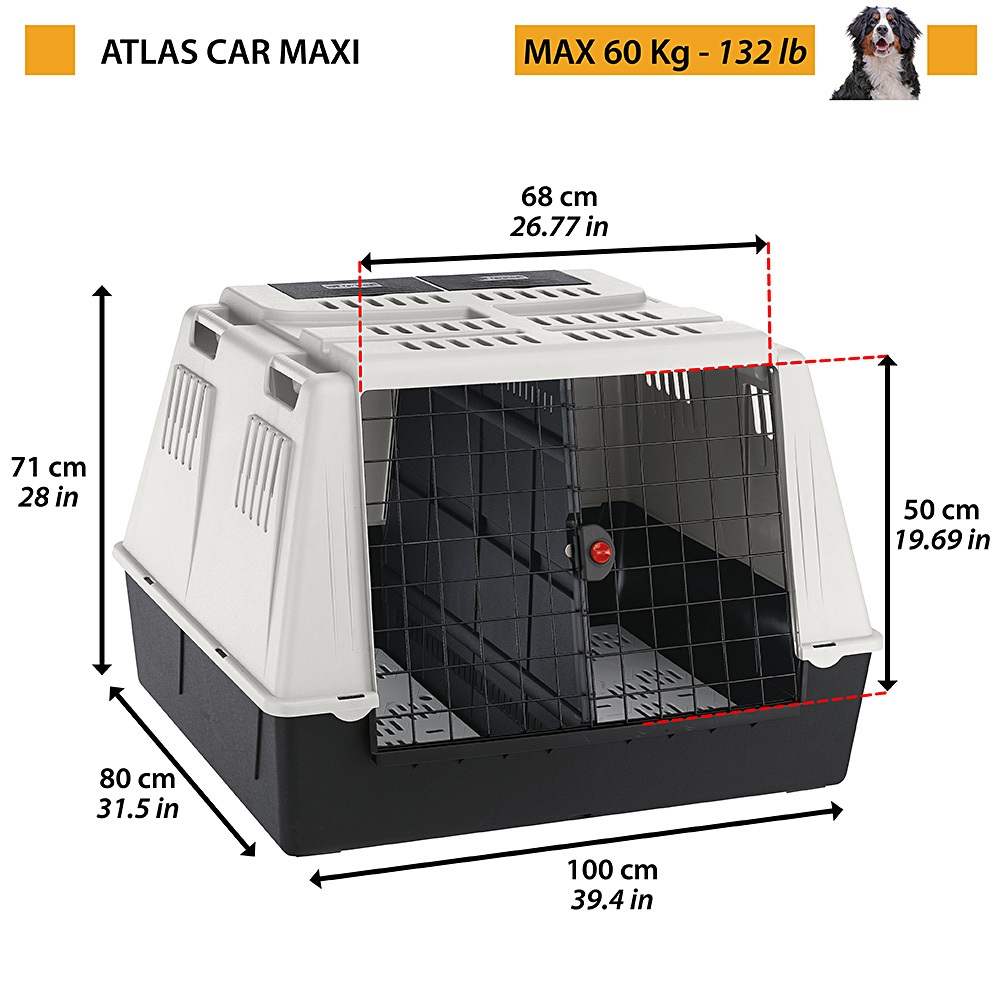 Автомобильная переноска-контейнер для больших собак весом до 60 кг Ferplast Atlas Car Maxi 