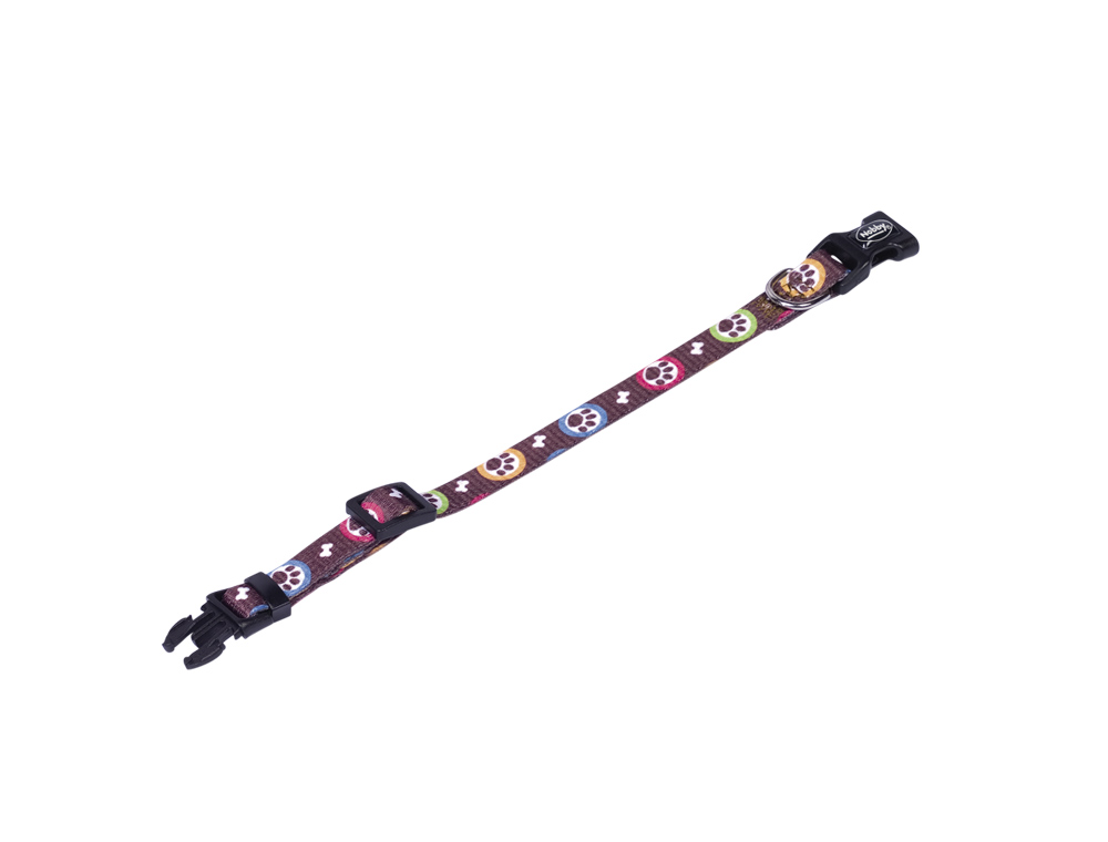 Нейлоновий нашийник для цуценят та маленьких собак з фастексом та плавним регулюванням Paw Collar Nobby