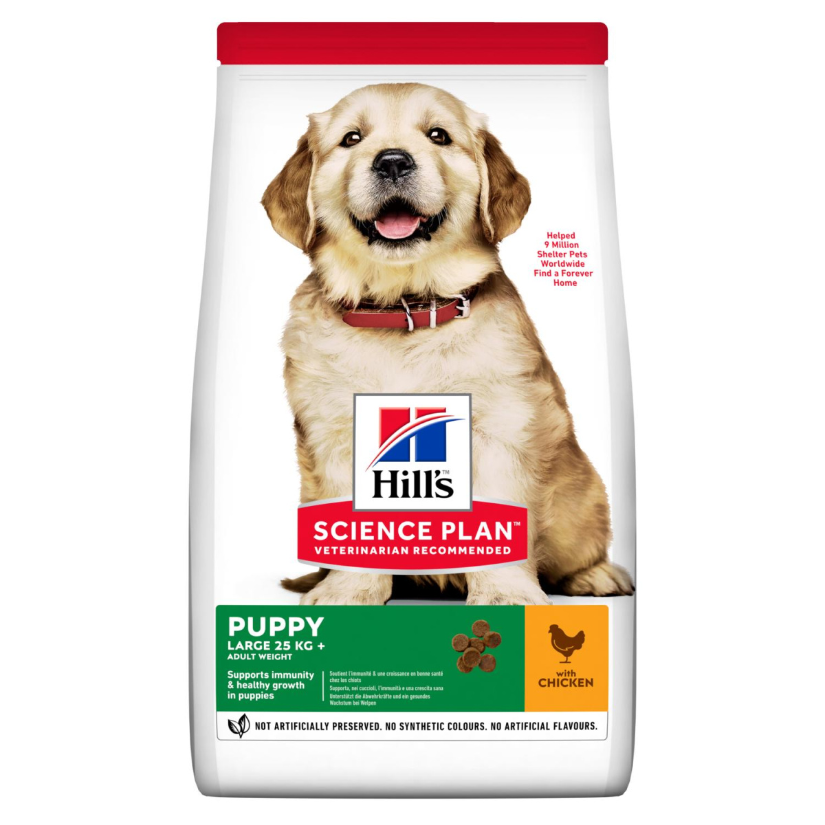 Сухой корм с курицей для щенков крупных пород Hill's Science Plan Puppy Large 25 kg + Chicken