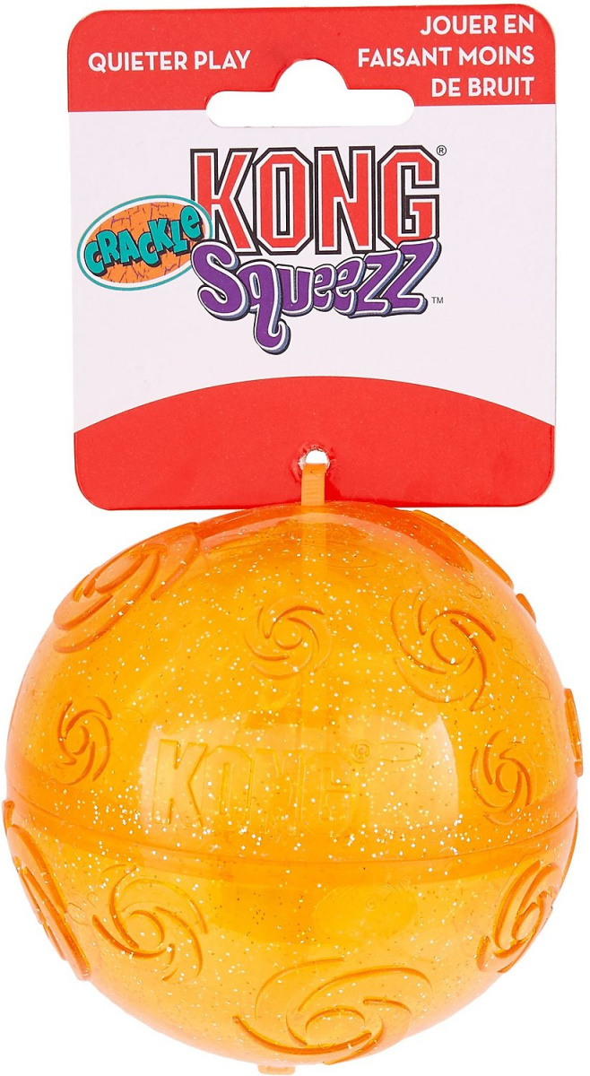 Іграшка для собак Тріскучий М'яч KONG Squeezz Crackle Ball Іграшка для собак Тріскучий М'яч KONG Squeezz Crackle Ball