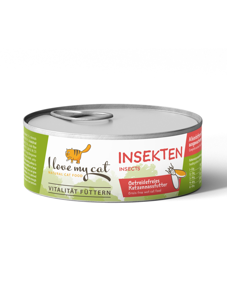 Гіпоалергенна беззернова консерва для котів холістик з білком комах та урінарі захистом I love my cat Insects