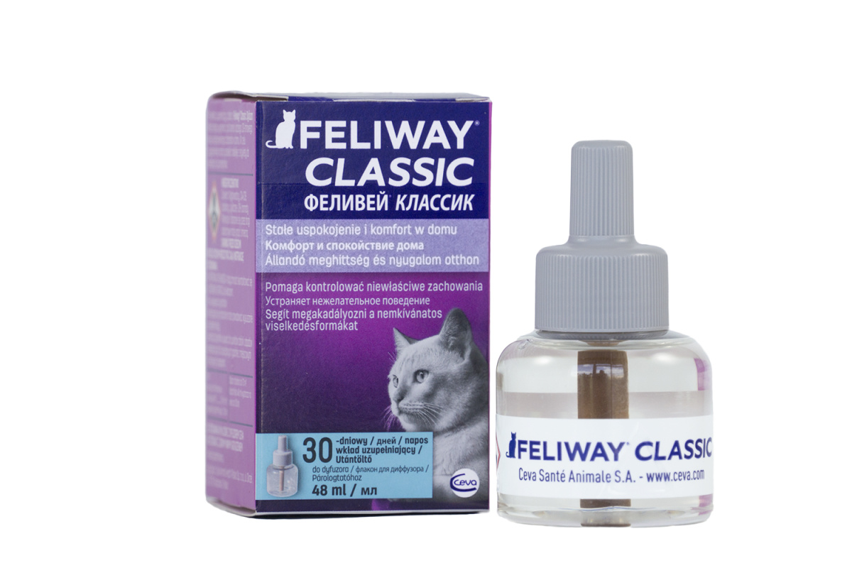 Успокаивающий препарат в диффузор для коррекции поведения котов Ceva Feliway Classic Cats