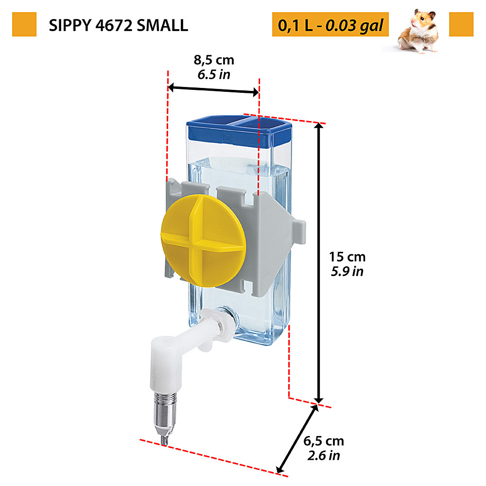 Ніпельна напувалка з тримачем для гризуна Ferplast Sippy