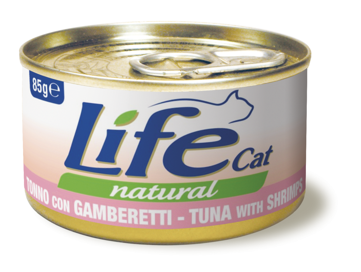 Консерва для кошек Тунец с Креветками Life Cat Natural Tuna & Shrimps