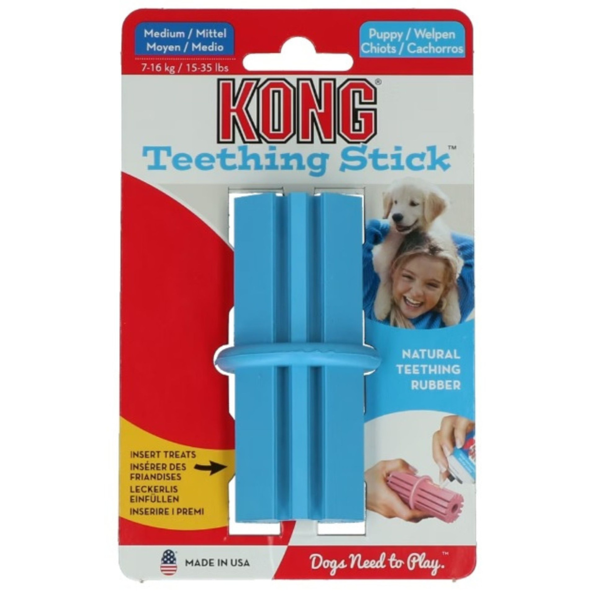 KONG Puppy Teething Stick Жевательная игрушка для щенков Палочка для прорезывания зубов