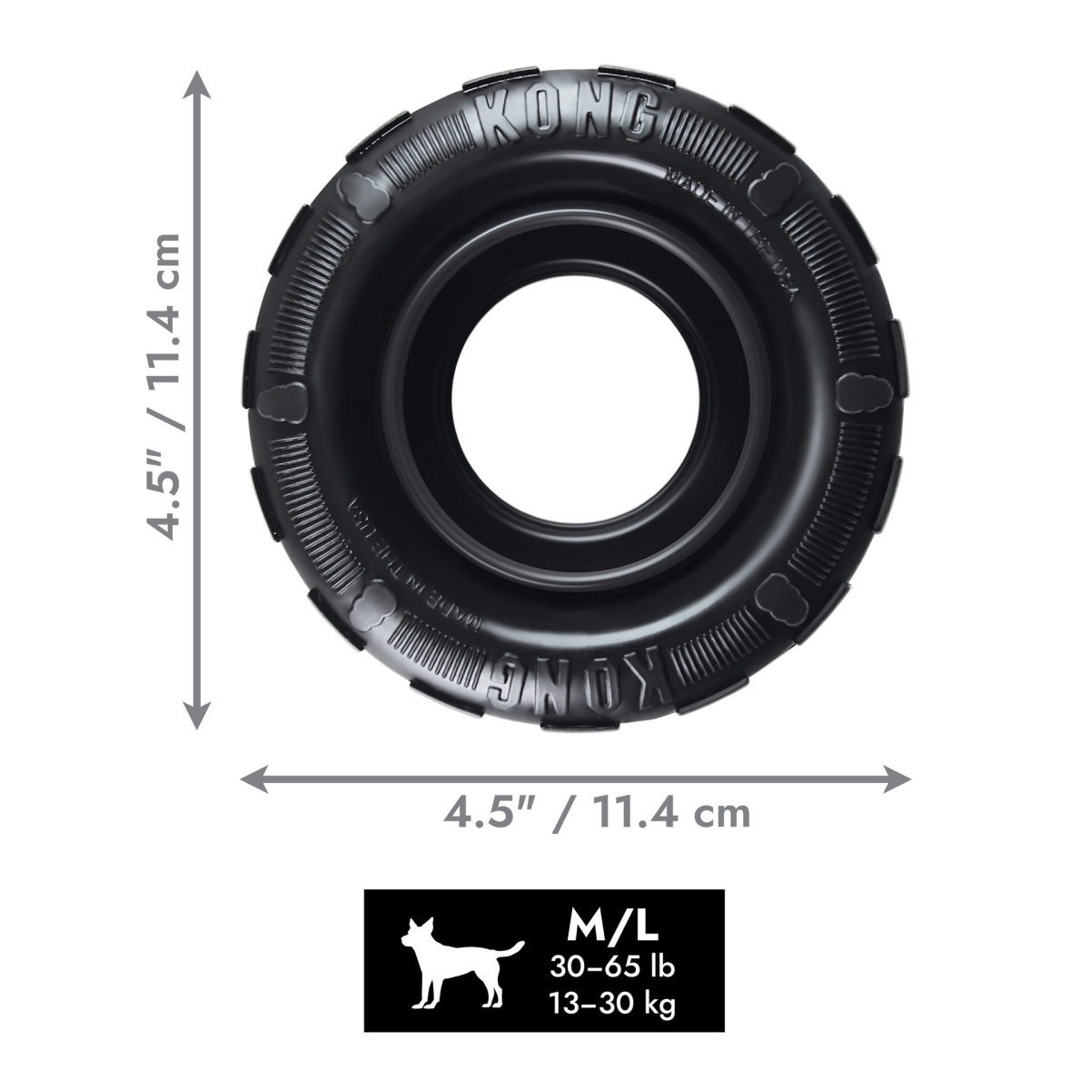 KONG Extreme Tires Антивандальна іграшка для собак Надміцна Жувальна Шина