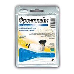 Монопипетка от блох, вшей и клещей для собак весом 2-10 кг Фронтлайн Спот-он Boehringer Ingelheim Frontline Spot-on