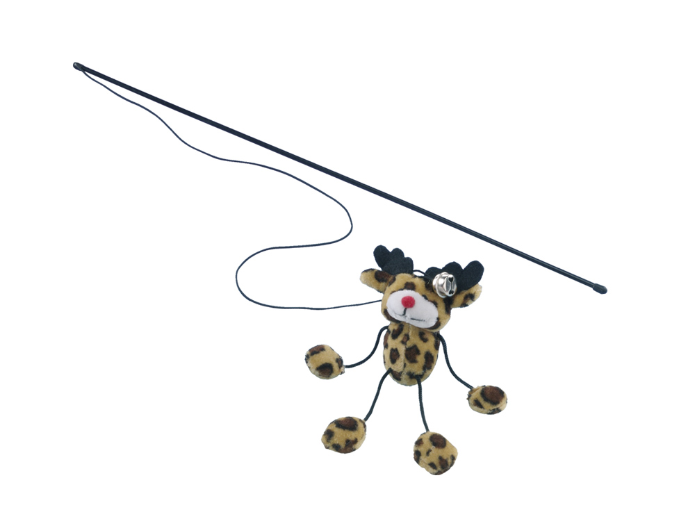 М'яка іграшка для котів Вудка Плюшевий Олень із дзвіночком Rod Plush Nobby М'яка іграшка для котів Вудка Плюшевий Олень із дзвіночком Rod Plush Nobby