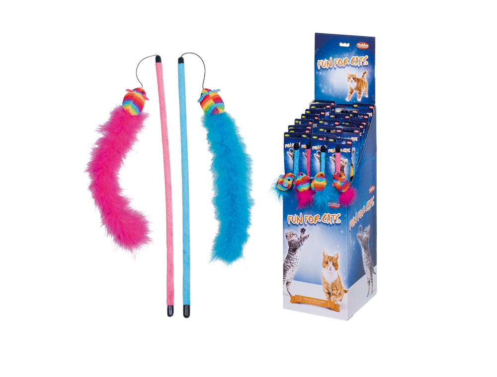 Іграшка для котів ToyBox Вудка Ангел з пір'ячками Rod Feather Nobby