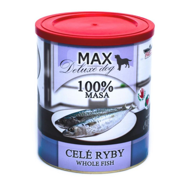 Консервована риба для собак Ціла Риба FALCO MAX Deluxe Dog 100% Fish Whole Fish