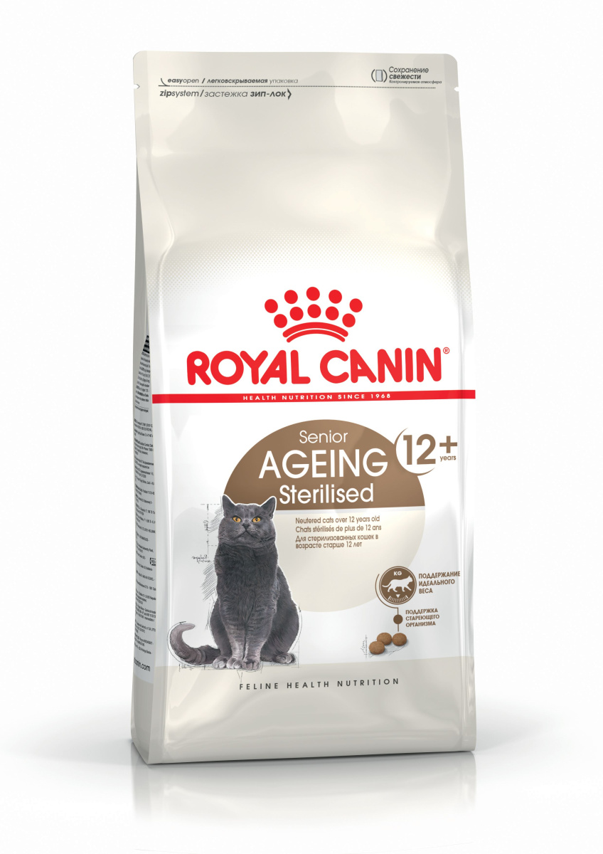 Сухой корм для пожилых стерилизованных кошек в возрасте от 12 лет Royal Canin Senior Ageing 12+ Sterilised