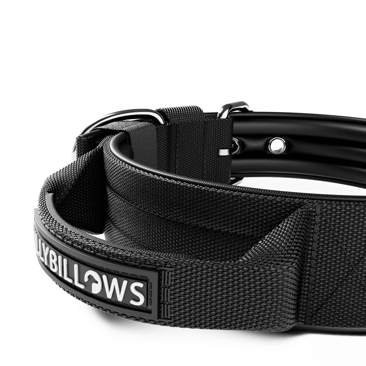 Тактический ошейник с подкладкой для собак с чувствительной кожей BullyBillows Pin Collar Handle 4 cm