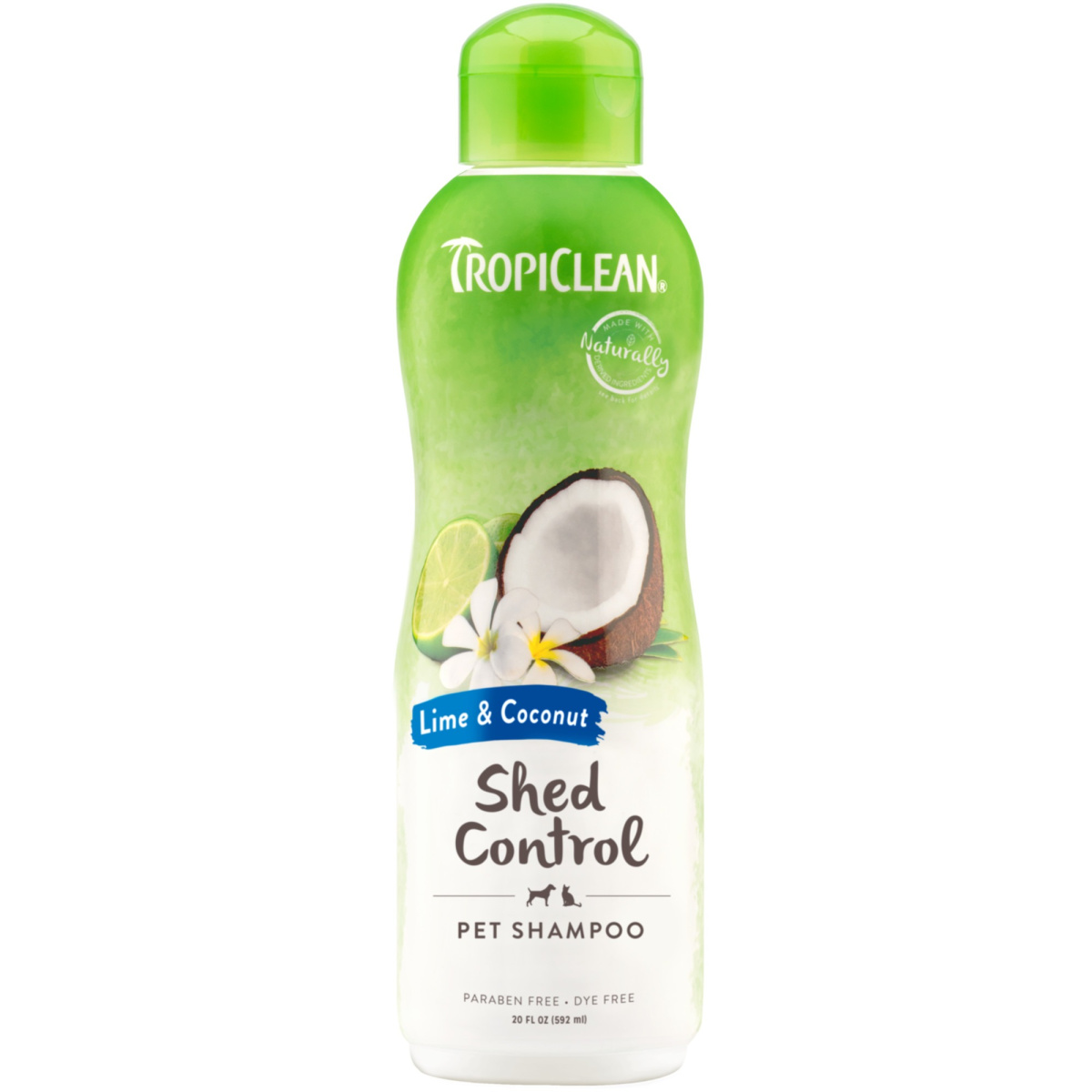 Зволожуючий шампунь для прискорення линяння собак та котів TropiClean Shampoo Shed Control Lime & Coconut