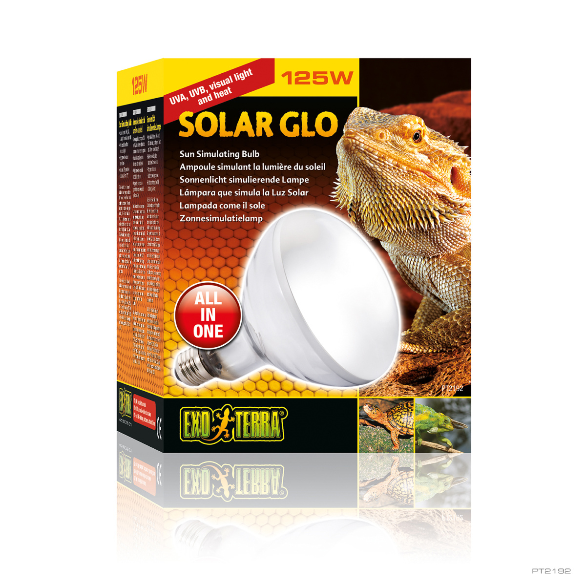 Ртутна газорозрядна лампа, що імітує сонячне світло в тераріумі Exo Terra Solar Glo All In One 125W