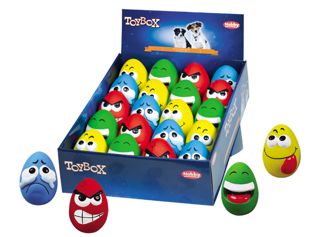 Игрушка для собак ToyBox Веселые яйца с пищалкой Latex Nobby