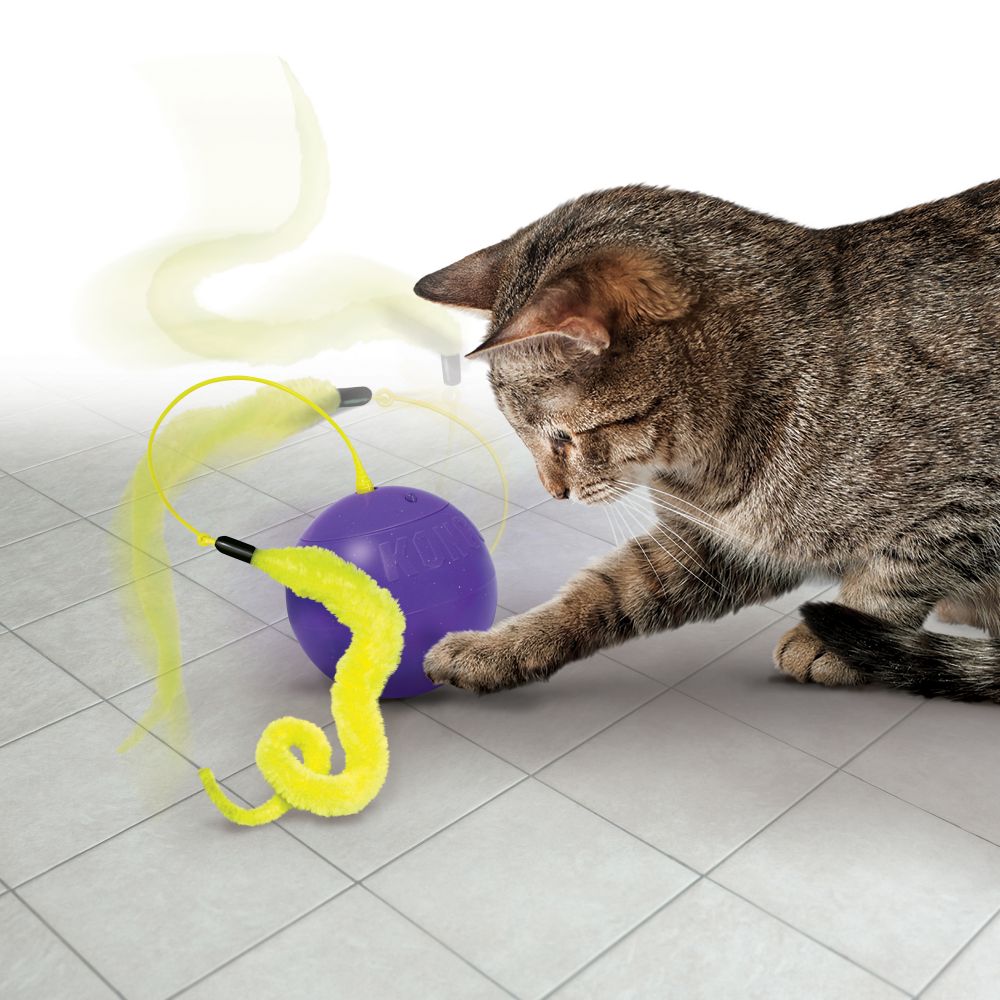 Іграшка для котів Інтерактивний М'яч з пір'ями KONG Cat Purrsuit Whirlwind Іграшка для котів Інтерактивний М'яч з пір'ями KONG Cat Purrsuit Whirlwind
