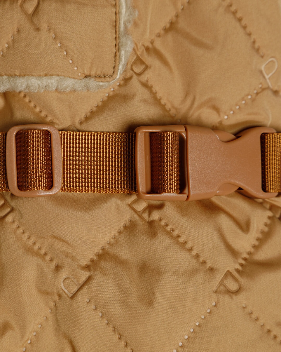 Зимняя куртка для собак на Sherpa-подкладке PAIKKA Quilted Sherpa Jacket Camel