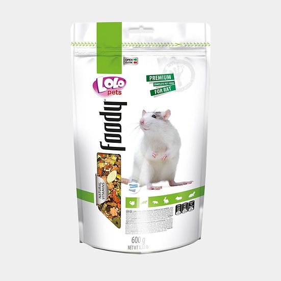 Полнорационный корм для декоративных крыс с натуральными витаминами LoLo Pets Foody Rat Полнорационный корм для декоративных крыс с натуральными витаминами LoLo Pets Foody Rat