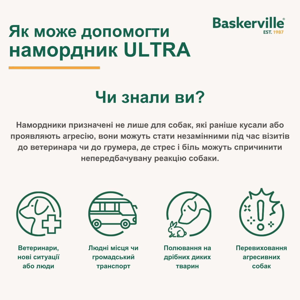 Ергономічний намордник для собак з індивідуальним термоформуванням Baskerville Ultra Muzzle