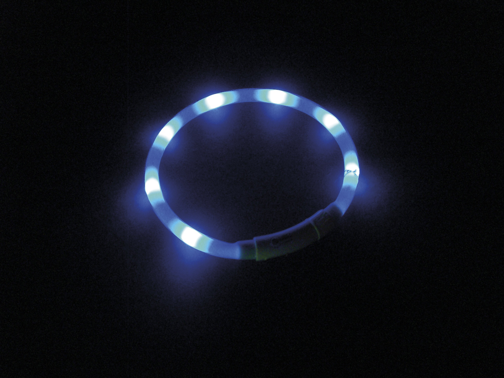 Силиконовый светодиодный ошейник для щенков и маленьких собак LED Visible Puppy Collar Nobby