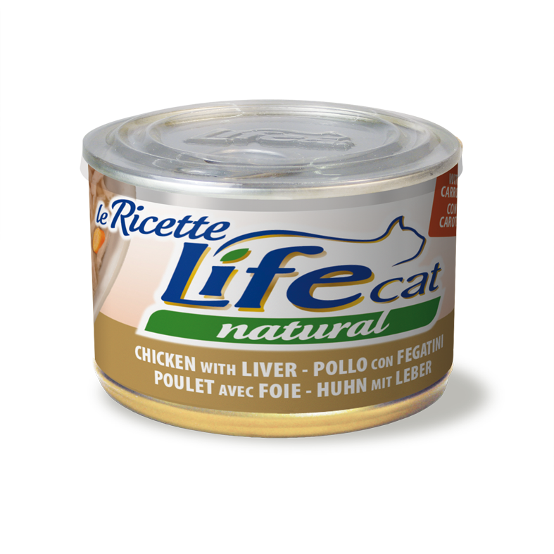 Консерва для кішок Курка з Печінкою та Морквою Life Cat Natural Chicken & Liver Консерва для кішок Курка з Печінкою та Морквою Life Cat Natural Chicken & Liver