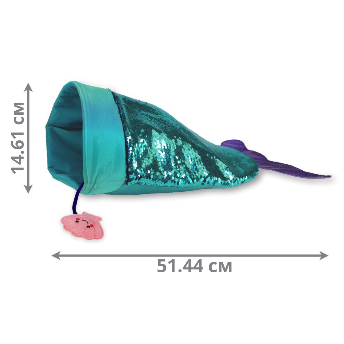 KONG Cat Play Spaces SeaQuins Интерактивная игрушка для кота Сверкающий хвост русалки