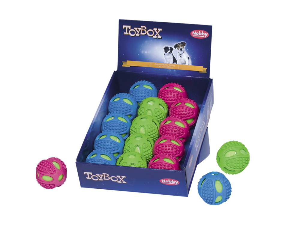 Іграшка для маленьких собак ToyBox Подвійний Жувальний М'яч Chew Nobby