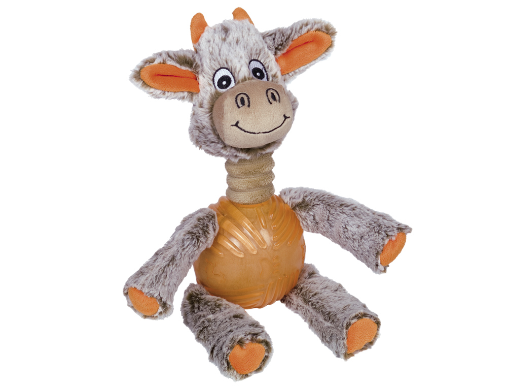 Іграшка для собак Плюшева Корова з TPR тулубом для жування Plush Nobby