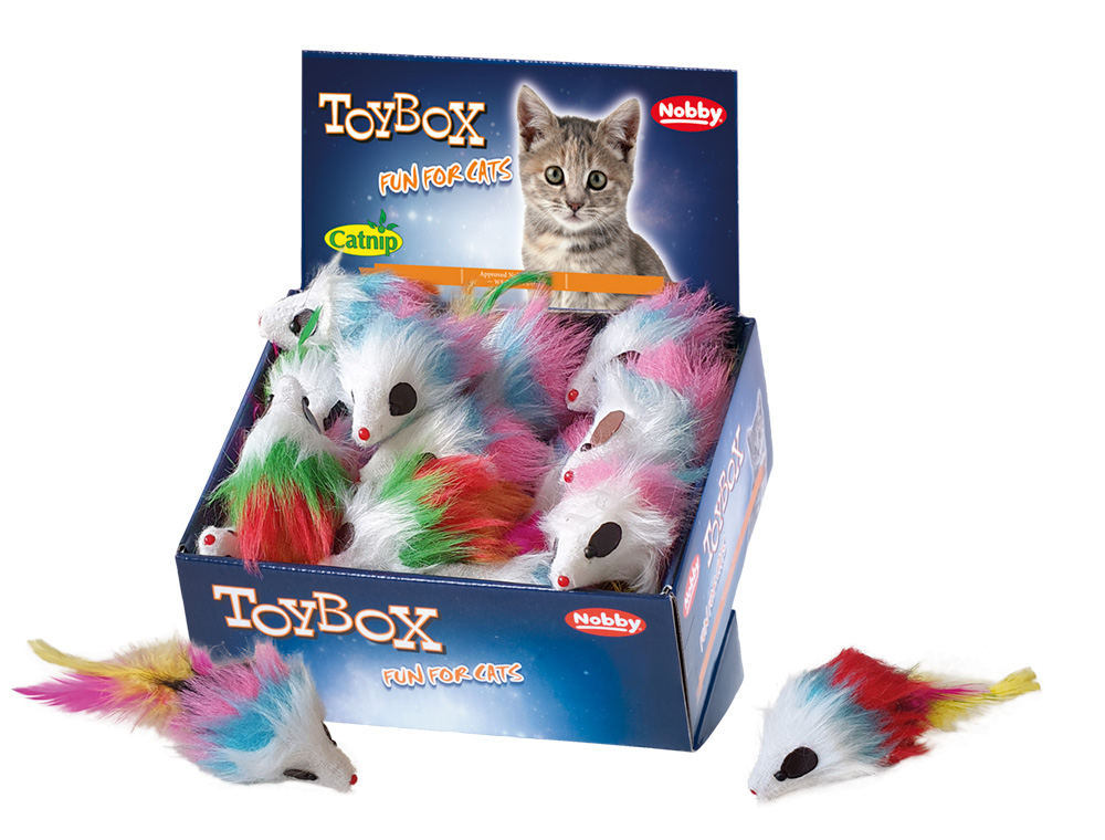 Игрушка для котов ToyBox Мышка Меховая с кошачьей мятой Catnip Soft Nobby