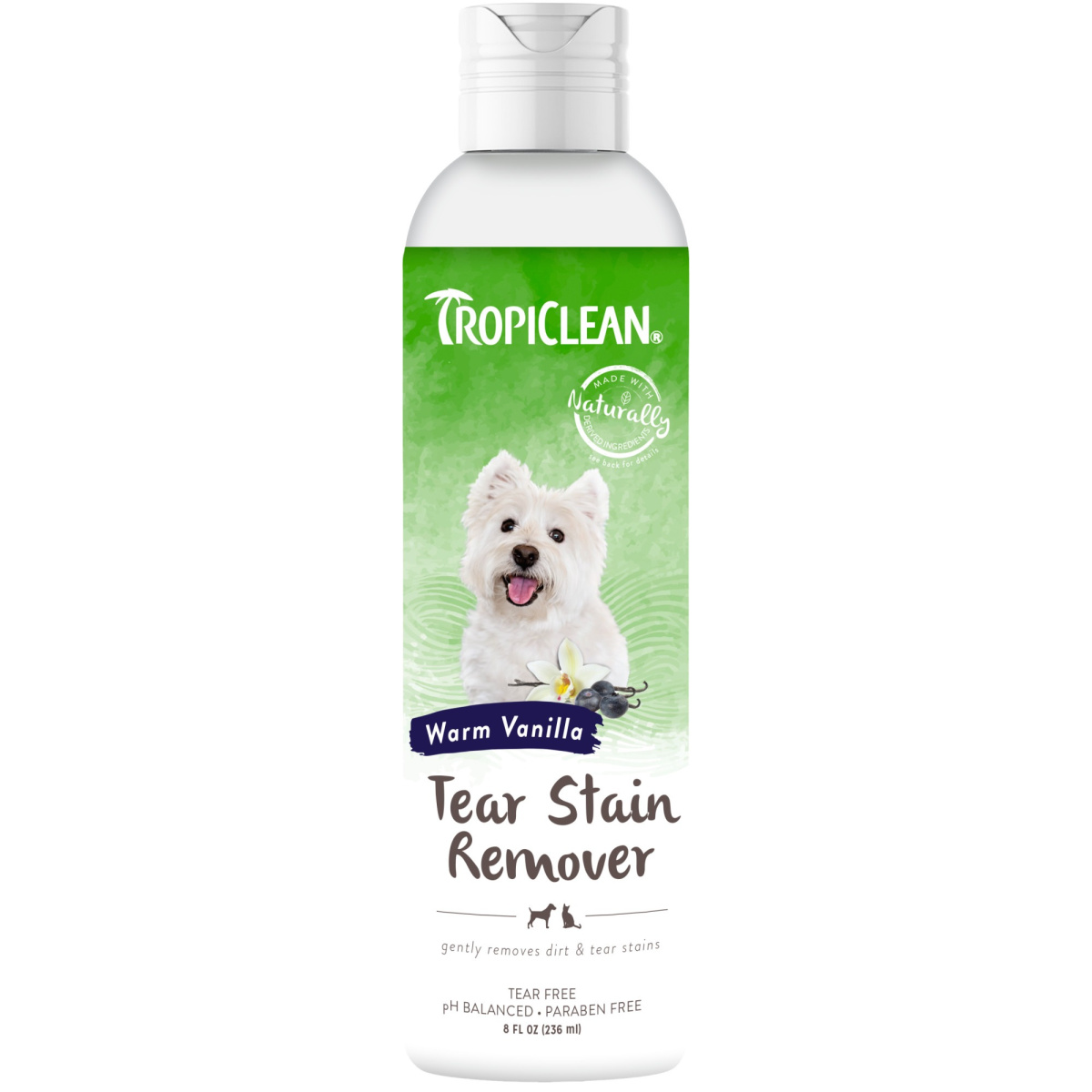 Лосьон для удаления слезных дорожек вокруг глаз у собак и котов TropiClean Tear Stain Remover Warm Vanilla