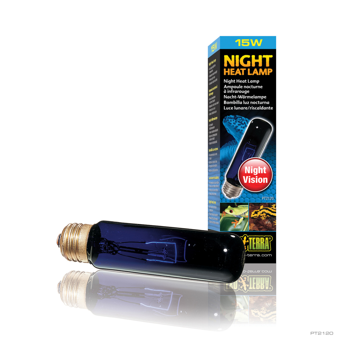 Нічна лампа місячного світла для тераріума Exo Terra Heat Lamp Night 15W Нічна лампа місячного світла для тераріума Exo Terra Heat Lamp Night 15W