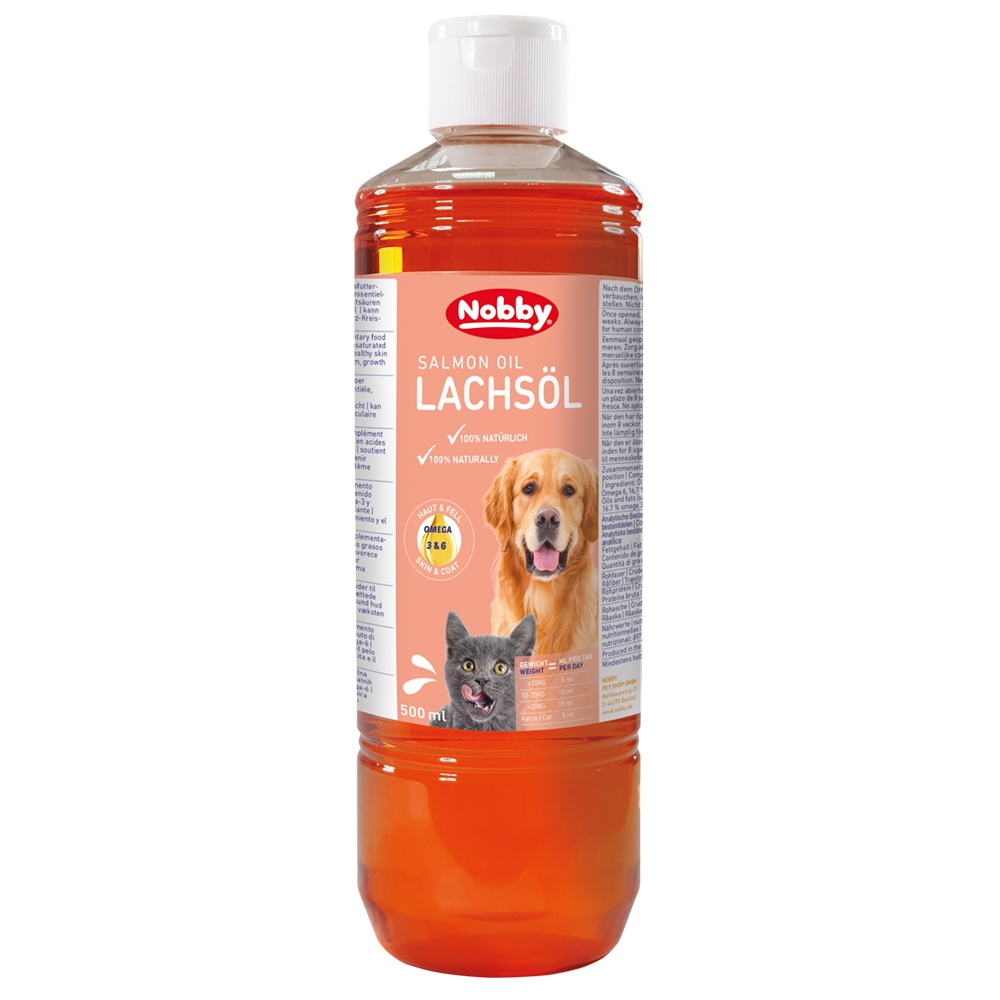 Натуральное лососевое масло для собак и котов Salmon Oil Nobby Натуральное лососевое масло для собак и котов Salmon Oil Nobby