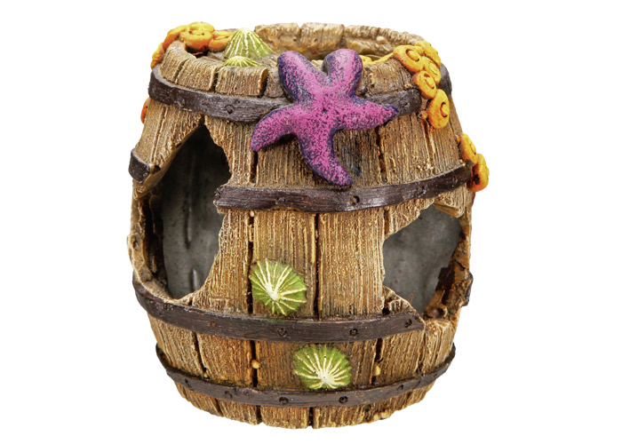 Декор для акваріума Бочка з морськими зірками Barrel Aqua Ornaments Nobby