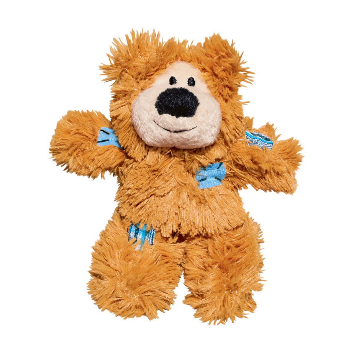 KONG Cat Softies Patchwork Bear М'яка іграшка для кота Ведмедик з котячою м'ятою