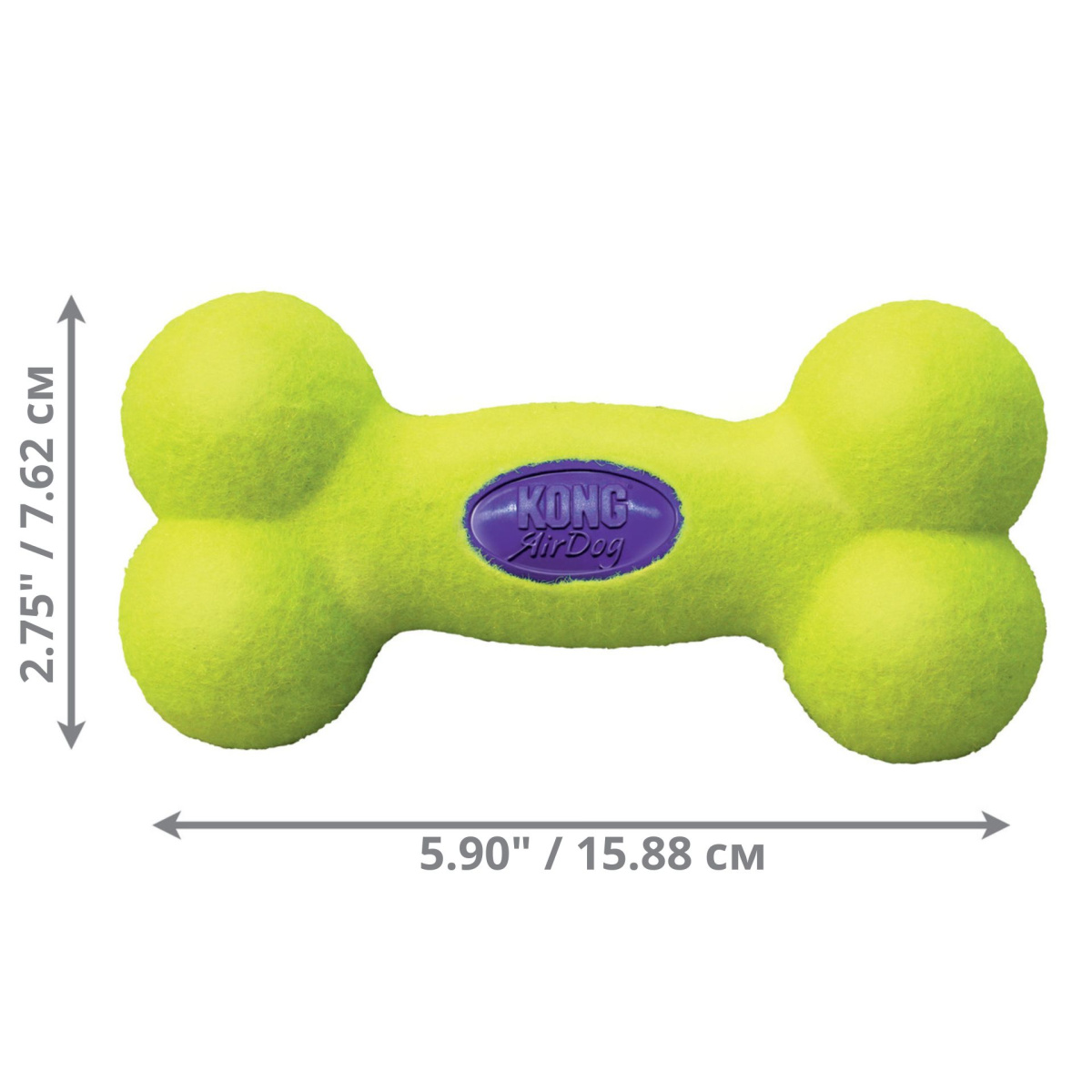 KONG AirDog Squeaker Bone Іграшка для собак з чутливими зубами Кісточка