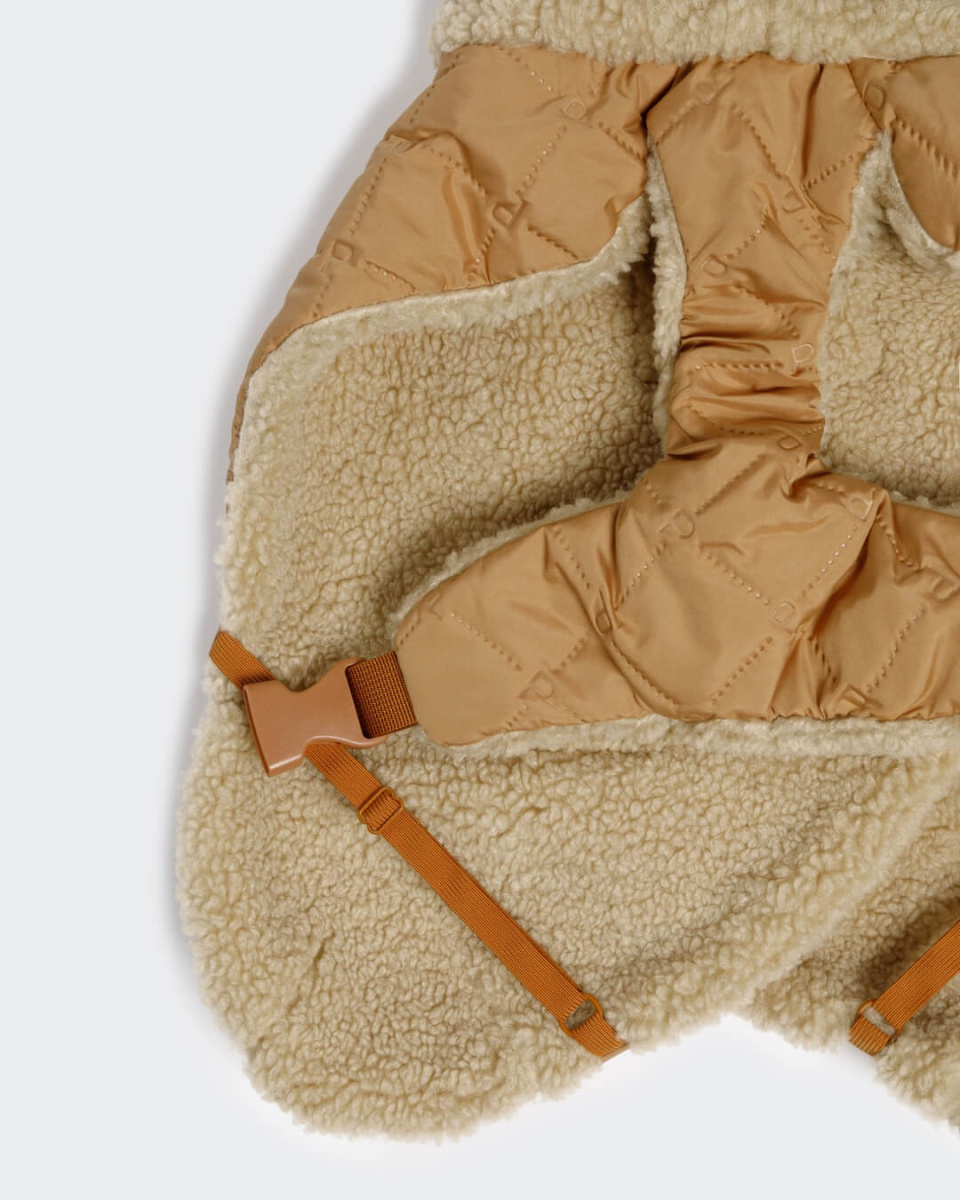 Зимняя куртка для собак на Sherpa-подкладке PAIKKA Quilted Sherpa Jacket Camel