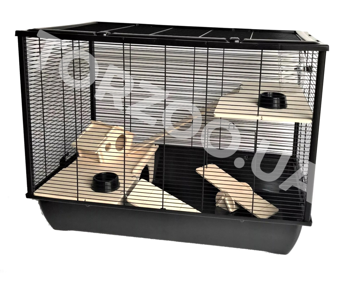 Двухэтажная клетка с домиком и мисочками для грызунов G187 Hamer Inter-Zoo