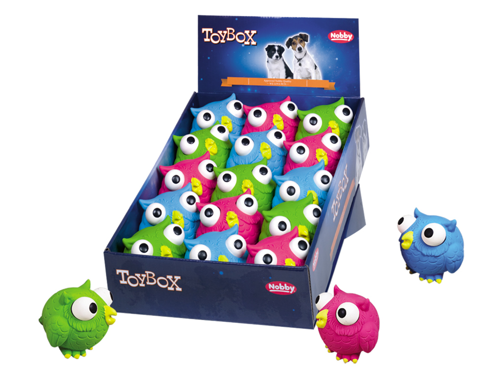 Игрушка для собак ToyBox Сова с пищалкой Latex Nobby